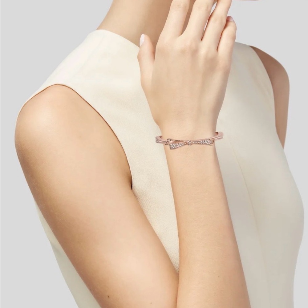 Kate Spade Love Notes Rose Gold Bow Bracelet - Picture 6 of 7